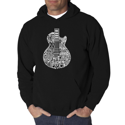 Rock Guitar Head - Men's Word Art Hooded Sweatshirt