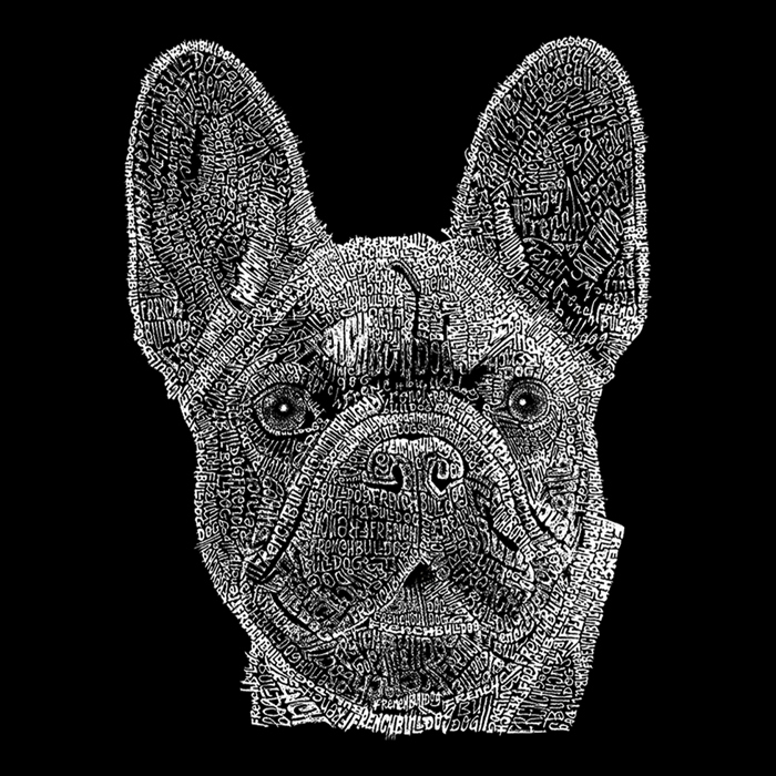 French Bulldog - Men's Word Art Hooded Sweatshirt