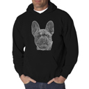 Black XXXL French Bulldog - Men's Word Art Hooded Sweatshirt