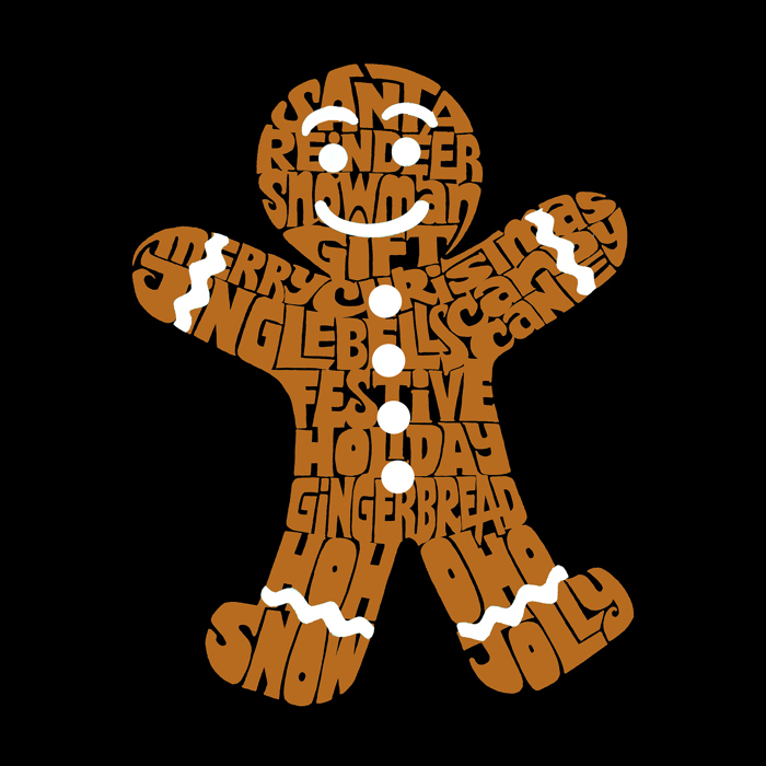 Gingerbread - Men's Word Art Hooded Sweatshirt