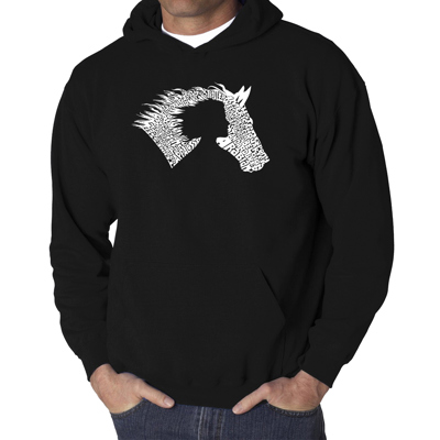 Girl Horse - Men's Word Art Hooded Sweatshirt
