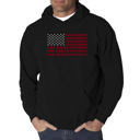Black Medium God Bless America - Men's Word Art Hooded Sweatshirt