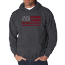 Gray XXL God Bless America - Men's Word Art Hooded Sweatshirt