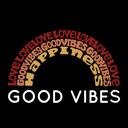  Good Vibes - Men's Word Art Hooded Sweatshirt