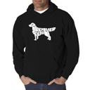 Black Large Golden Retreiver - Men's Word Art Hooded Sweatshirt