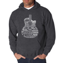 Gray XXL Languages Guitar - Men's Word Art Hooded Sweatshirt