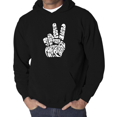 Peace Out - Men's Word Art Hooded Sweatshirt