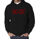 Black XXXXL ACDC Song Titles - Men's Word Art Hooded Sweatshirt
