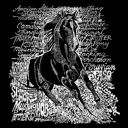  POPULAR HORSE BREEDS - Men's Word Art Hooded Sweatshirt