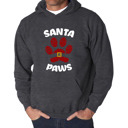 Gray Small Santa Paws - Men's Word Art Hooded Sweatshirt