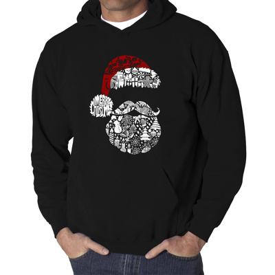 Santa Pics - Men's Word Art Hooded Sweatshirt