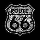  Get Your Kicks on Route 66 - Men's Word Art Hooded Sweatshirt