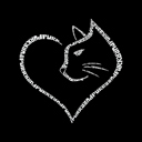  Cat Heart - Men's Word Art Hooded Sweatshirt