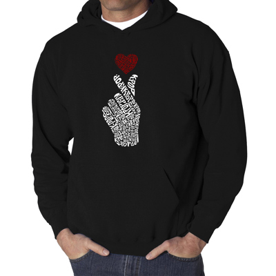 K-Pop - Men's Word Art Hooded Sweatshirt