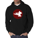 Black Small Types of Martial Arts - Men's Word Art Hooded Sweatshirt