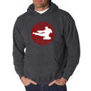 Gray Large Types of Martial Arts - Men's Word Art Hooded Sweatshirt