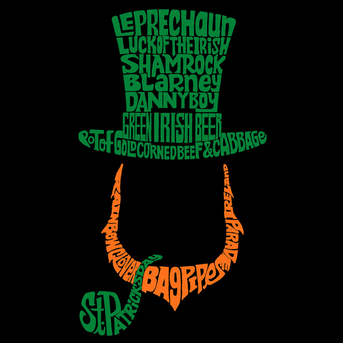Leprechaun - Men's Word Art Hooded Sweatshirt