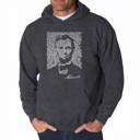 Gray Medium Abraham Lincoln - Gettysburg Address - Mens Word Art Hooded Sweatshirt