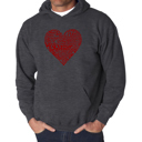 Gray Small Love Yourself - Men's Word Art Hooded Sweatshirt