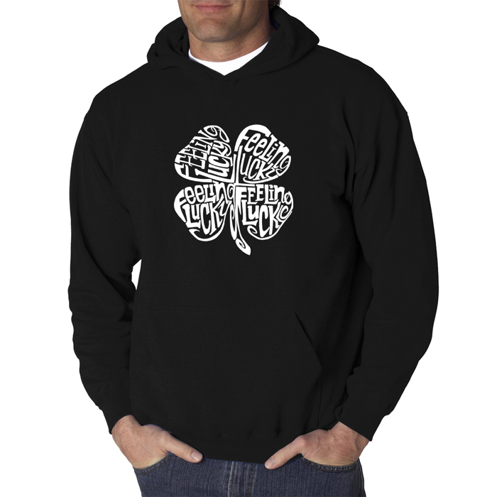 Feeling Lucky - Men's Word Art Hooded Sweatshirt
