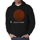 Black Large Occupy Mars - Men's Word Art Hooded Sweatshirt