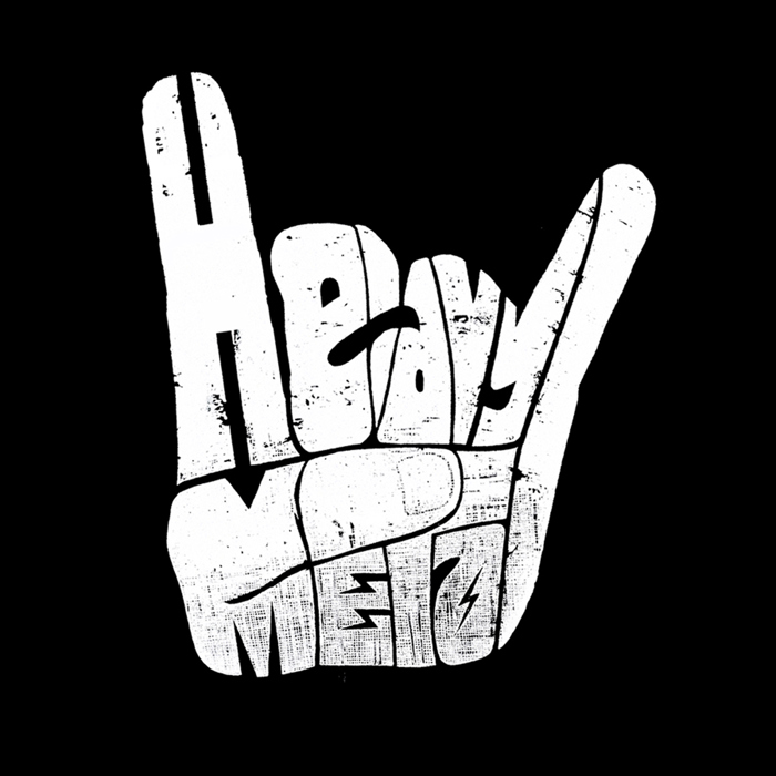 Heavy Metal - Men's Word Art Hooded Sweatshirt