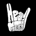  Heavy Metal - Men's Word Art Hooded Sweatshirt
