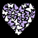  Butterfly Heart - Men's Word Art Hooded Sweatshirt
