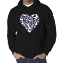 Black Small Butterfly Heart - Men's Word Art Hooded Sweatshirt