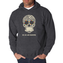 Gray XXXL Dia De Los Muertos - Men's Word Art Hooded Sweatshirt