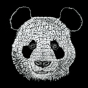  Panda - Men's Word Art Hooded Sweatshirt