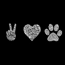  Peace Love Dogs - Men's Word Art Hooded Sweatshirt
