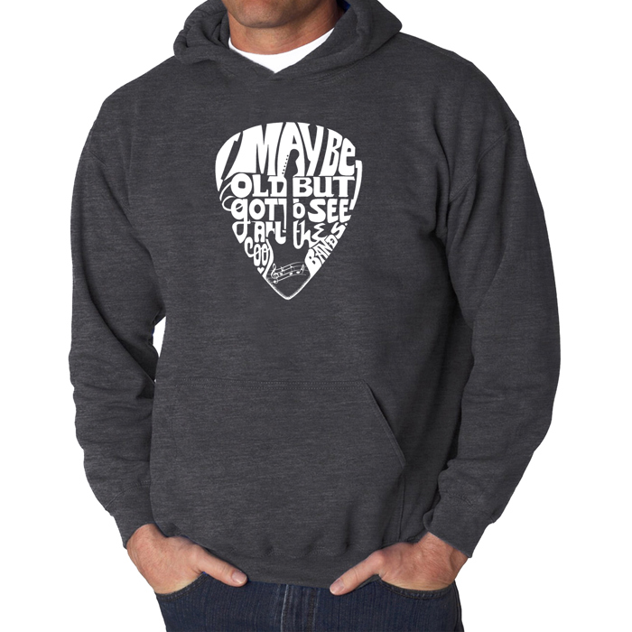 Guitar Pick - Men's Word Art Hooded Sweatshirt