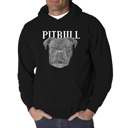 Black XXL Pitbull Face - Men's Word Art Hooded Sweatshirt