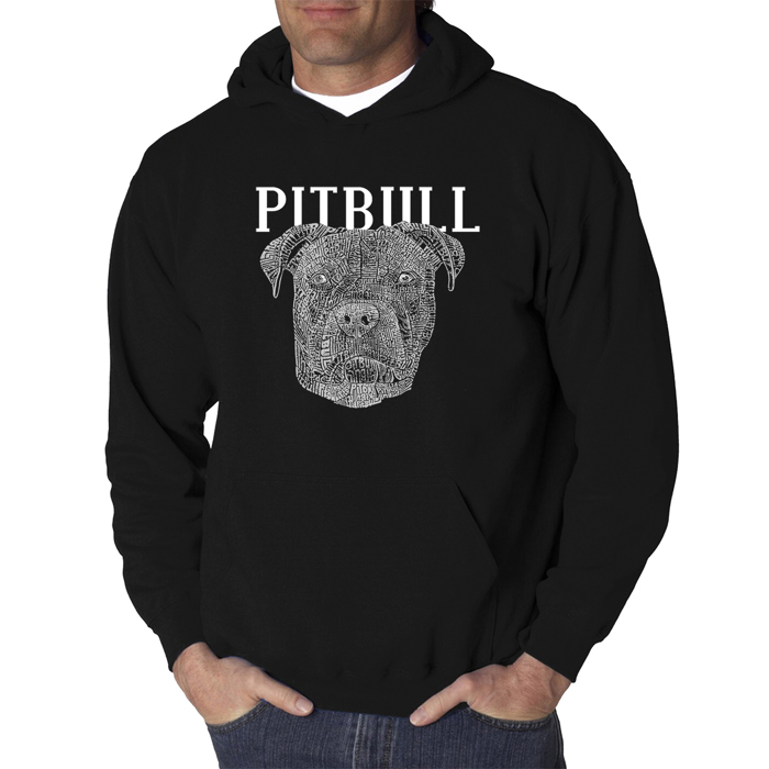 Pitbull Face - Men's Word Art Hooded Sweatshirt