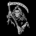  Men's Word Art Hooded Sweatshirt - Grim Reaper