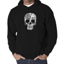 Black XXL Rock n Roll Skull - Men's Word Art Hooded Sweatshirt