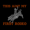  This Aint My First Rodeo - Men's Word Art Hooded Sweatshirt