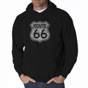  Cities Along The Legendary Route 66 - Mens Word Art Hooded Sweatshirt