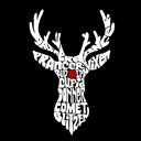  Men's Word Art Hooded Sweatshirt - Santa's Reindeer