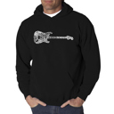 Black Small Rock Guitar - Men's Word Art Hooded Sweatshirt
