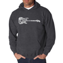Gray Medium Rock Guitar - Men's Word Art Hooded Sweatshirt