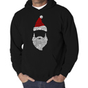Black Small Santa Claus - Men's Word Art Hooded Sweatshirt
