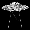  Flying Saucer UFO - Men's Word Art Hooded Sweatshirt
