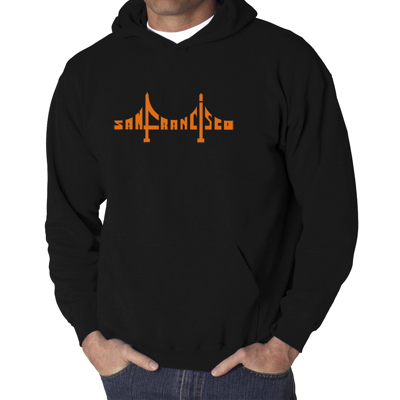 San Francisco Bridge - Men's Word Art Hooded Sweatshirt