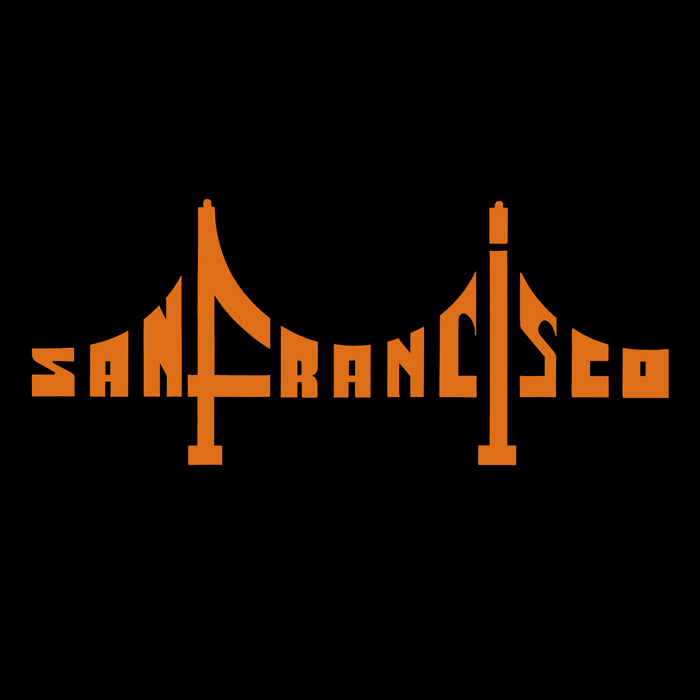 San Francisco Bridge - Men's Word Art Hooded Sweatshirt