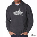 Gray XL SPECIES OF SHARK - Men's Word Art Hooded Sweatshirt