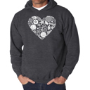 Gray Small Sea Shells - Men's Word Art Hooded Sweatshirt