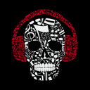  Music Notes Skull - Men's Word Art Hooded Sweatshirt