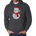 Christmas Snowman - Men's Word Art Hooded Sweatshirt